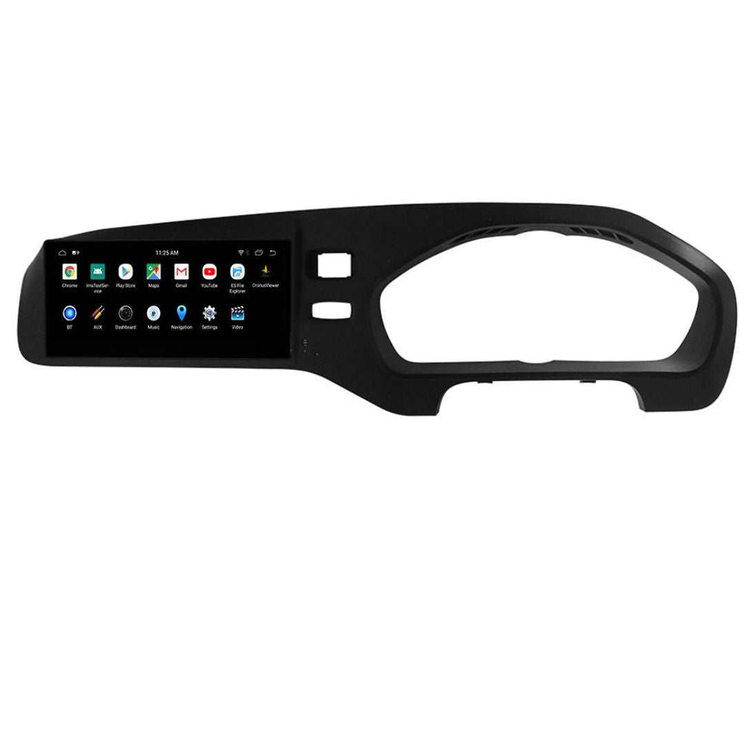 Movyro Volvo V40 2011-2018 Car Stereo Android 15 with CarPlay and Android Auto, touchscreen head unit with 8-core processor.