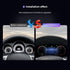 Digital LCD dashboard cluster for Mercedes-Benz A, CLA, GLA by Movyro, showing digital instrument display and Linux system interface.