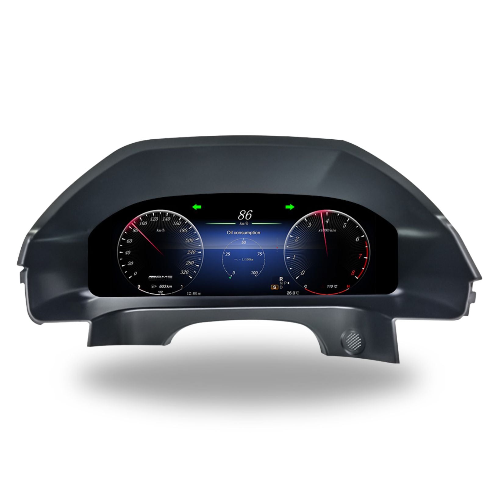 Cluster numérique LCD Movyro pour Mercedes-Benz Classe E W212 (2010-2015), tableau de bord digital sous Linux.