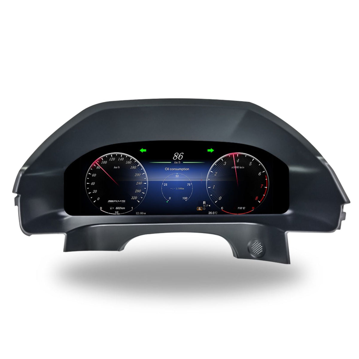 Cluster numérique LCD Movyro pour Mercedes-Benz Classe E W212 (2010-2015), tableau de bord digital sous Linux.