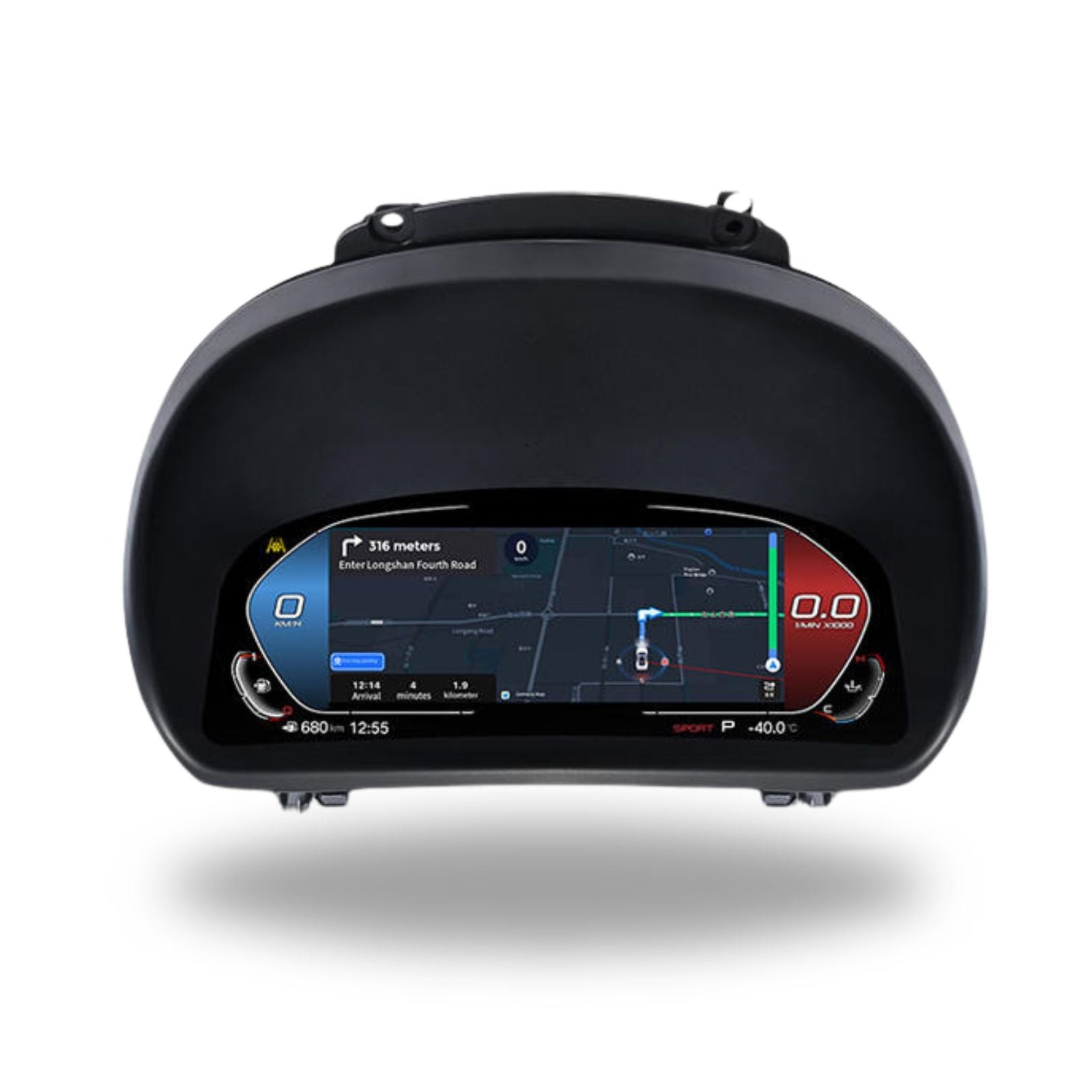 Cluster numérique BMW 1 Series E81/E82/E87/E88 avec écran LCD, compatible CarPlay, sans mirroring Android, marque Movyro.