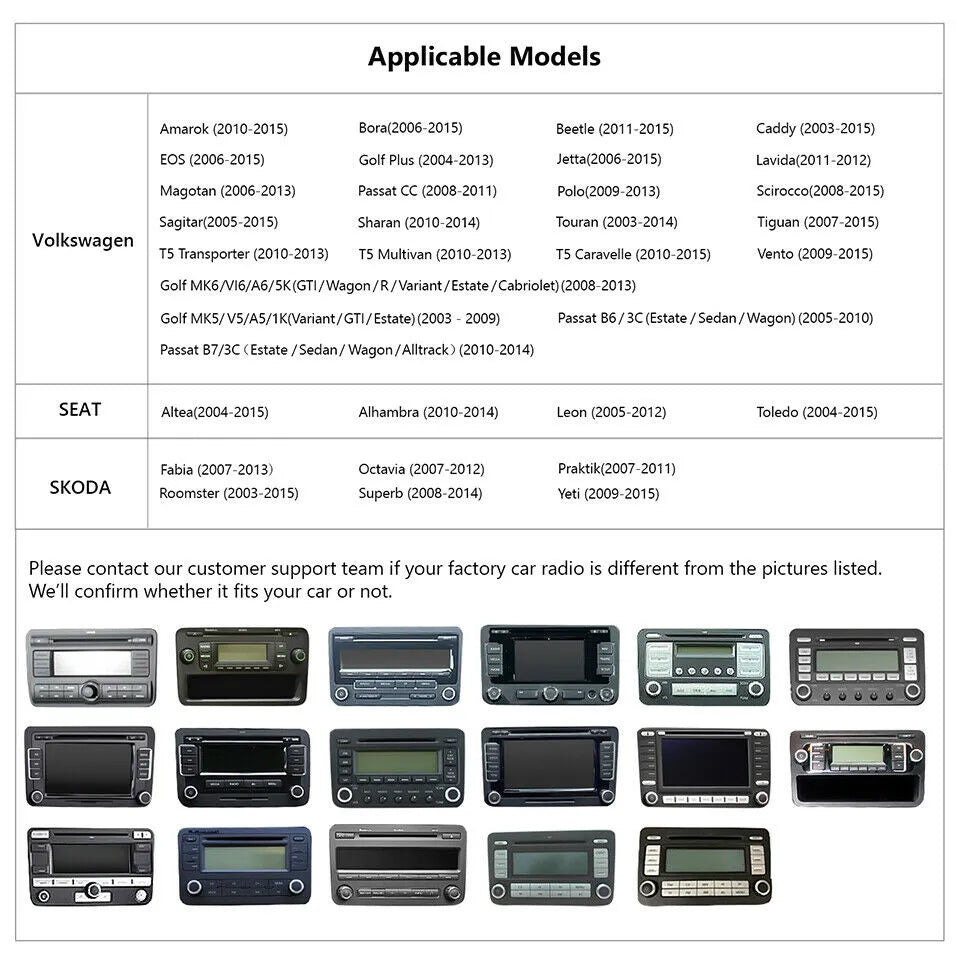 Autoradio Movyro Android 15 avec écran 9 pouces pour Volkswagen, Seat et Skoda, compatible Apple CarPlay et Android Auto.