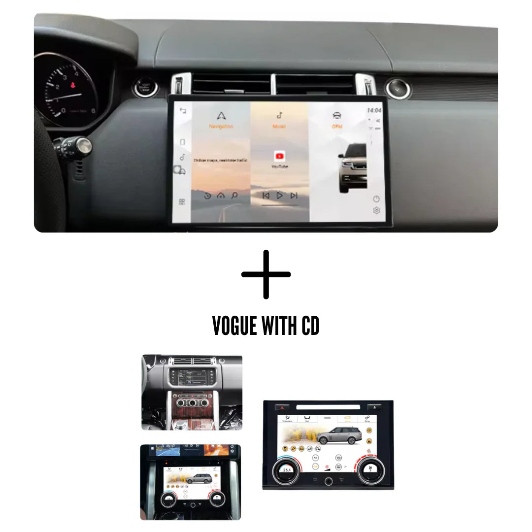 Autoradio Movyro pour Range Rover Sport Vogue 13,3 pouces 2013-2017, écran Android 15, Apple CarPlay, Android Auto.