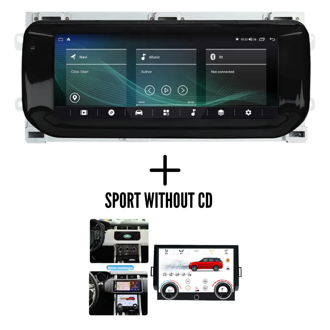 Autoradio Movyro Android 15 pour Range Rover Sport Vogue 2013-2017 avec Apple CarPlay et Android Auto, écran numérique.