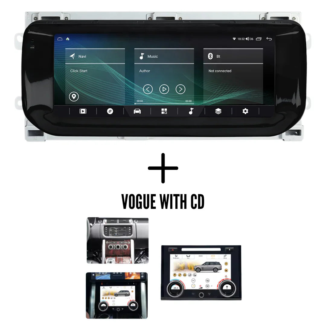 Autoradio Movyro pour Range Rover Sport Vogue 2013-2017, écran Android 15, Apple CarPlay, Android Auto, design numérique.