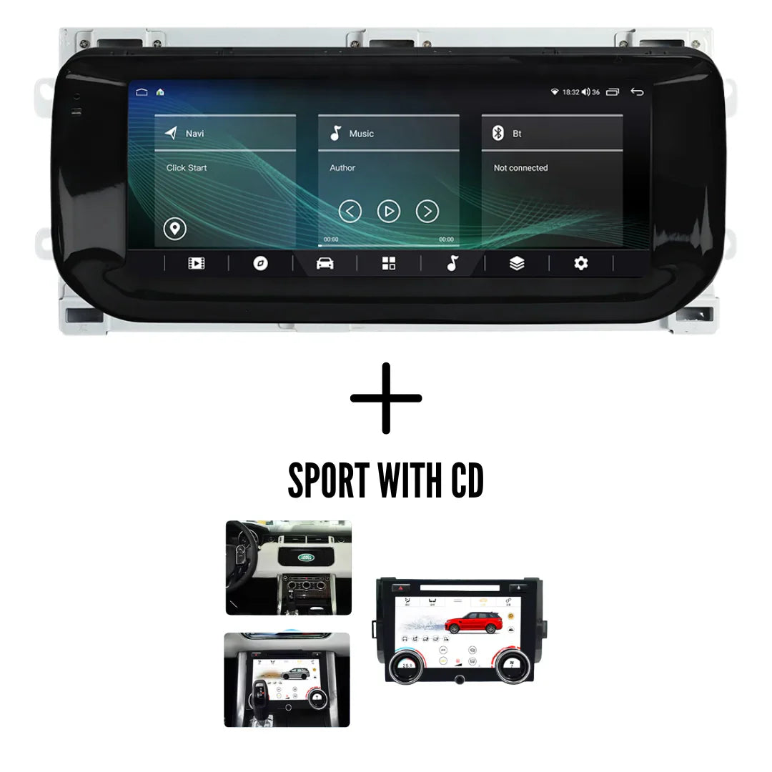 Autoradio Movyro Android 15 pour Range Rover Sport Vogue 2013-2017, compatible Apple CarPlay et Android Auto, écran tactile.
