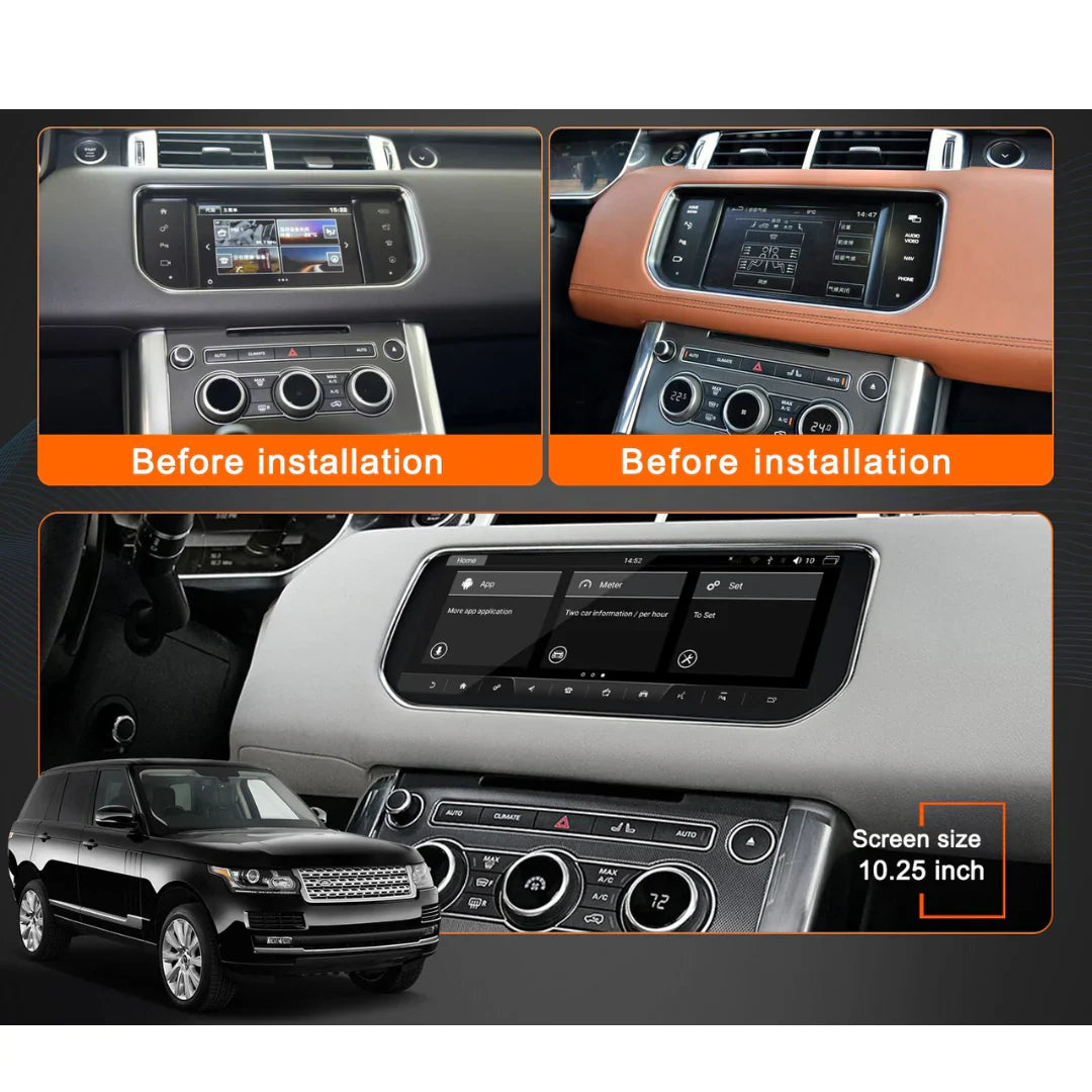 Autoradio Movyro pour Range Rover Sport Vogue 2013-2017, Android 15, Apple CarPlay et Android Auto, écran numérique.
