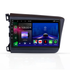 Movyro Honda Civic 2012-2016 Android 15 Autoradio with Apple CarPlay and Android Auto, touchscreen infotainment system.