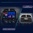 Movyro Toyota RAV4 2001-2006 Android 15 Autoradio with Apple CarPlay and Android Auto, showing touchscreen interface and controls.