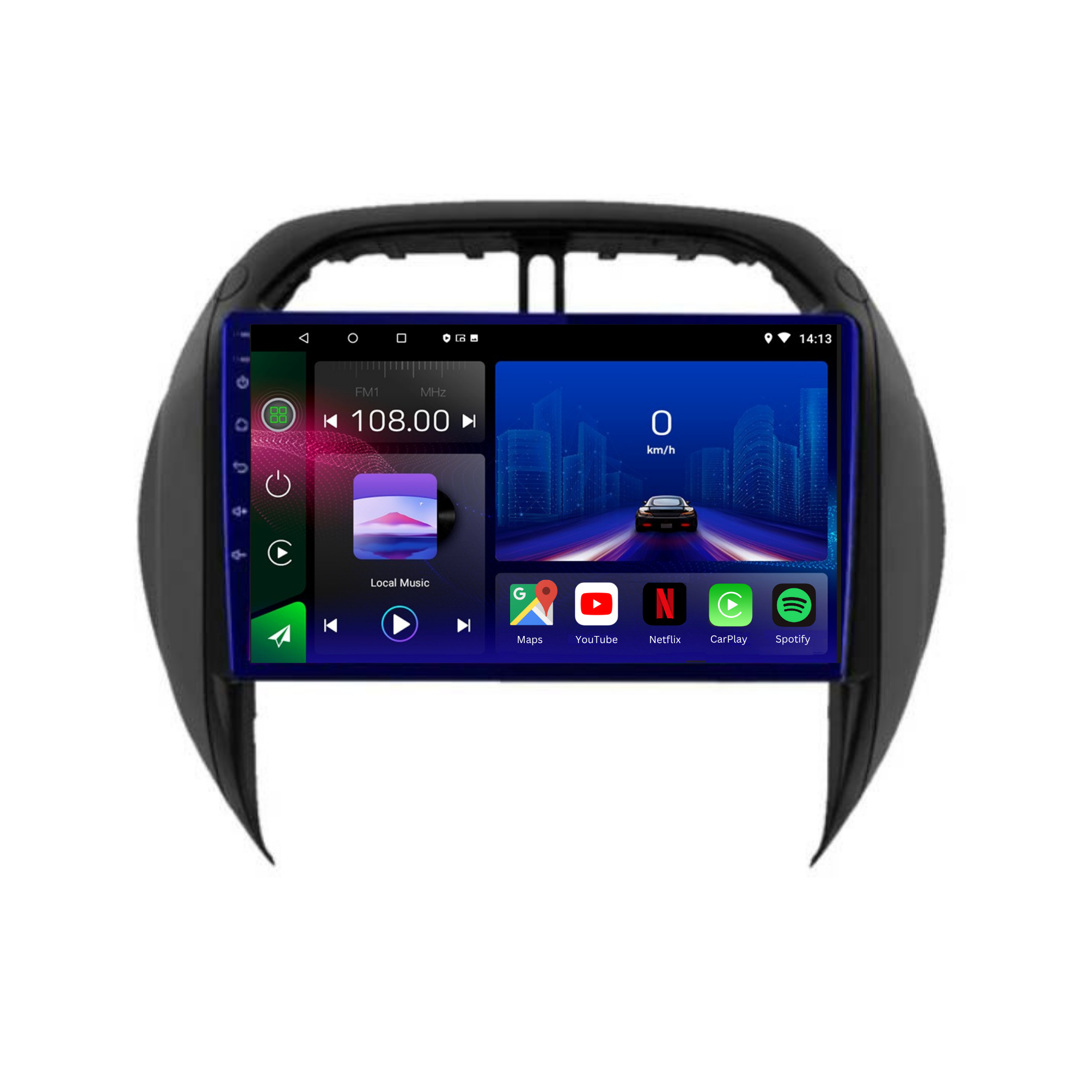 Autoradio Movyro pour Toyota RAV4 2003-2005 avec Android 15, Apple CarPlay et Android Auto, écran tactile et connectivité avancée