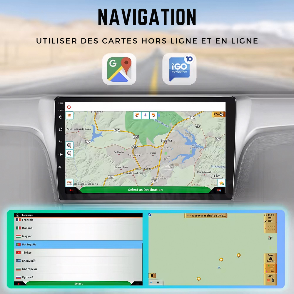 Movyro Mini Android 15 autoradio for 2014-2019 BMW F55 F56 with Apple CarPlay and Android Auto, installed in a Toyota RAV4.