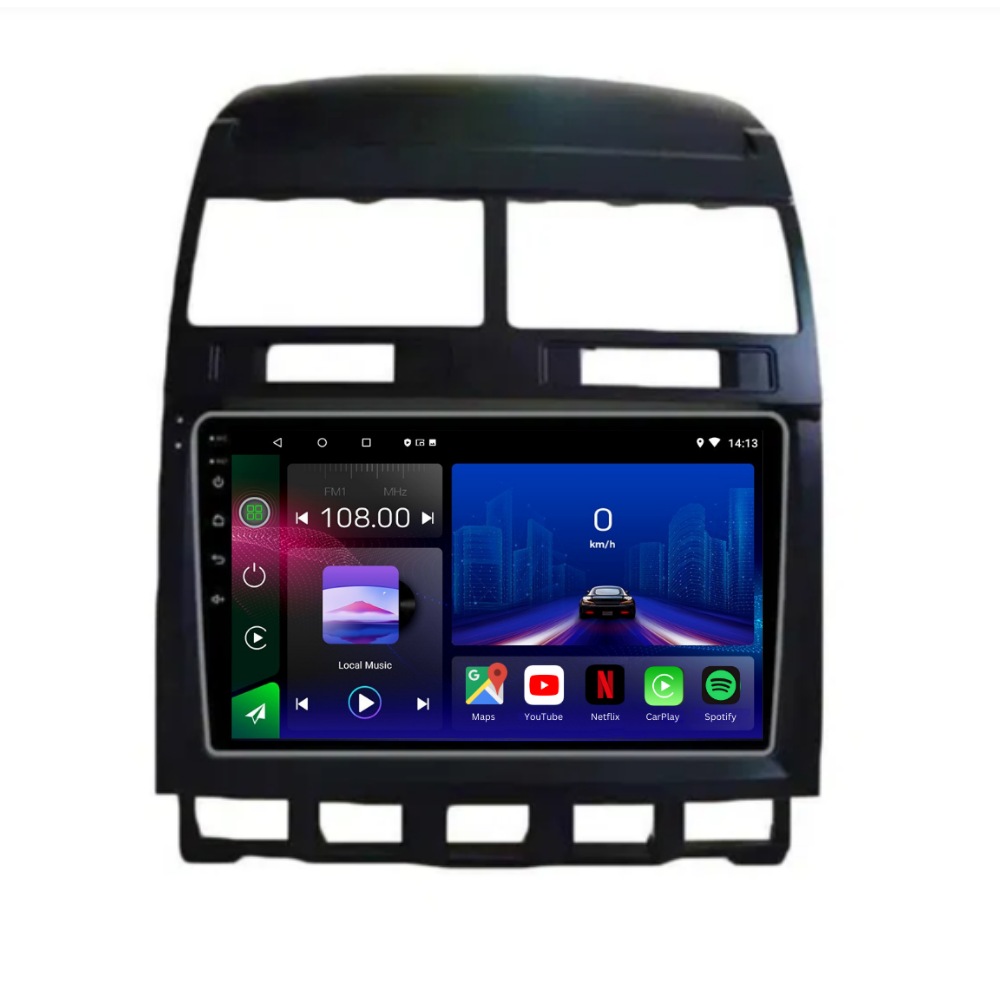 Autoradio Movyro pour Volkswagen Touareg 2002-2010, Android 15, Apple CarPlay et Android Auto, écran tactile.